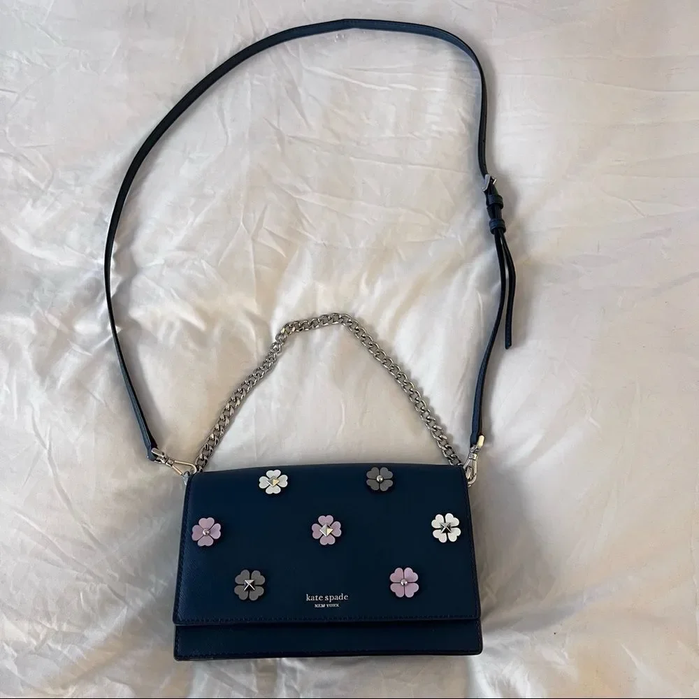 Kate Spade Cameron Floral Appliqué Crossbody Handbag